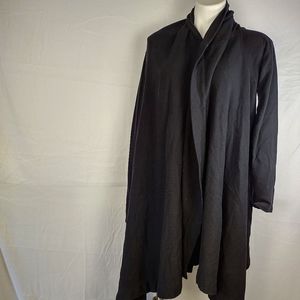 Blueprint Los Angeles open front long sleeve asymmetric cardigan medium black
